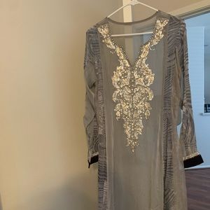 Pakistani designer three piece outfit